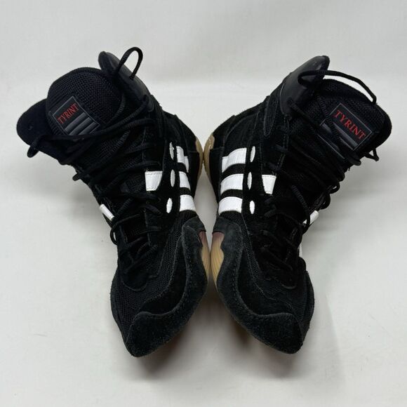 Adidas Tyrint Wrestling Boxing Shoes Mens 10 Black Suede Mesh Sneakers Vintage